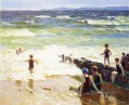 Badende durch das Ufer Impressionist Strand Edward Henry Potthast